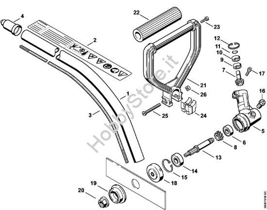 Stelo, riduttore, impugnatura ad archetto FC 44 FC 44 brand Stihl